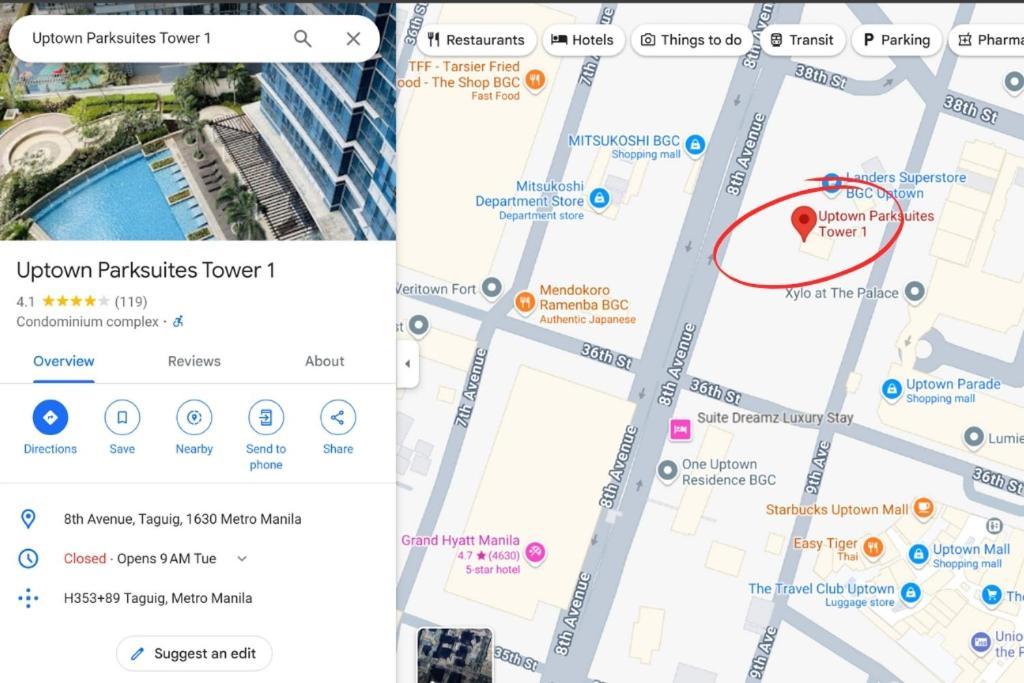 Premium Bgc 1br Near Grand Hyatt #upt119h Holiday home